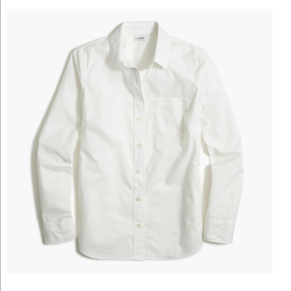 J. Crew Factory Button-up Cotton poplin shirt in signature fit AD358